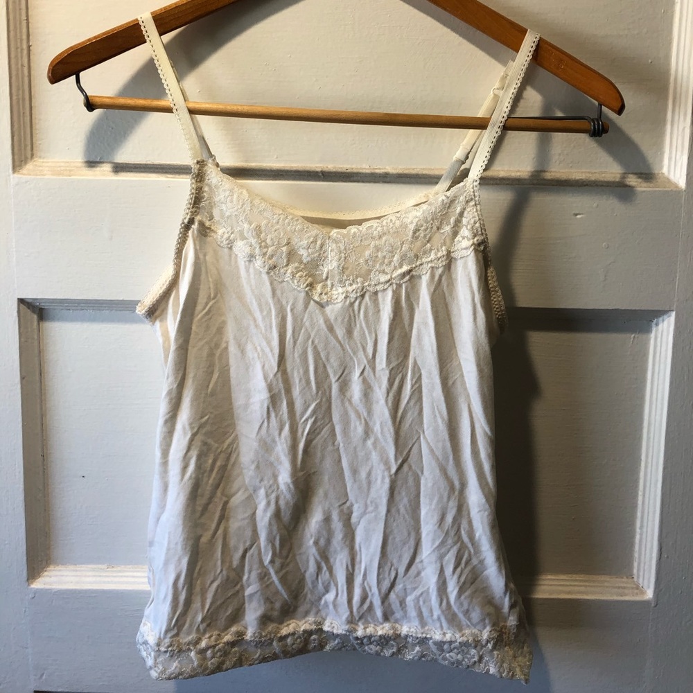 Cami with lace off-white
